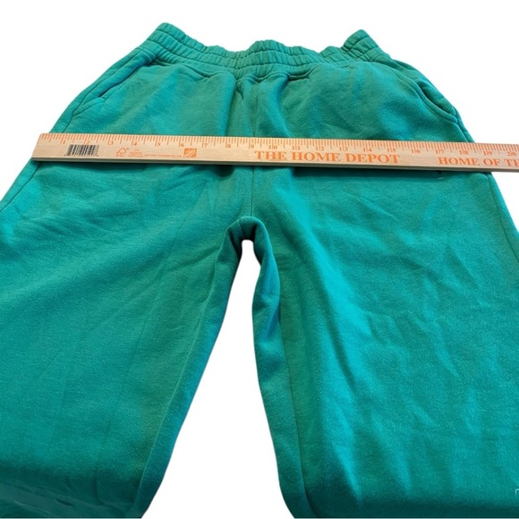 🆑AE Fleece Heritage Boyfriend Jogger Green Size Small - Picture 8 of 9